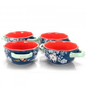 Urban 123205.01 Life On The Farm 4 Piece 6 Inch Ceramic Soup Bowl Set 