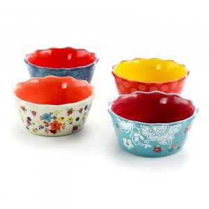 Urban 122855.01 Life On The Farm 4 Piece 8 Ounce Stoneware Ramekin Set