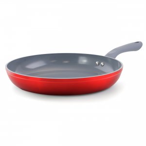 Better F1202R Aluminum Non-stick Ceramic Coated 12-inch Frypan- Red