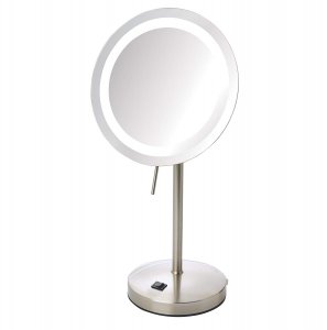 Jerdon JER-JRT950NL 8x Led Lighted Table Mirror Nickel