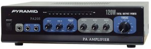 Pyramid PA205 Pyramid 120 Watt Microphone Pa Amplifier W70v Output And