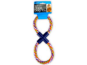 Dukes DI058 Figure 8 Multi-colored Rope Dog Toy