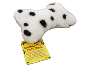 Dukes DI150 Squeaking Soft Dog Bone With Animal Print