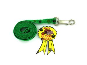 Dukes DI192 Woven Dog Leash With Paw Print