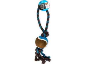 Dukes DI520 Knotted Dog Toy With Tennis Ball