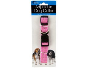 Dukes DI557 Fashion Pink Adjustable Nylon Dog Collar