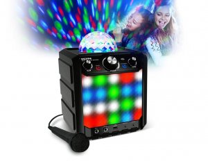 Ion PARTYROCKEREXBKXCA Portable Speaker W Party Lights And Mic (black)