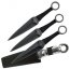 Master PP0243 Perfect Point Throwing Knife Set Of 3 Black Blades Cord-