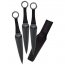 Master PP0243 Perfect Point Throwing Knife Set Of 3 Black Blades Cord-