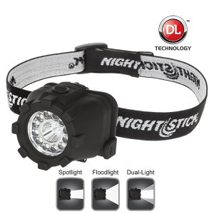 Nightstick NSP4604B Dual Light Led Headlamp  Nonrechargeable  Black