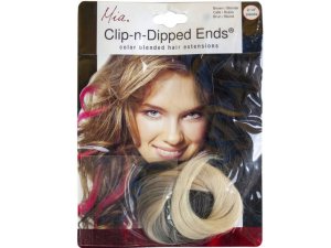 Bulk KA606 Mia Beauty Clip-n-dipped Ends In Medium Brown And Blonde