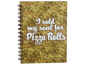 Bulk CS113 I Sold My Soul For Pizza Rolls 100 Page Lined Spiral Journa