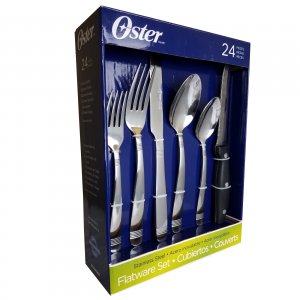 Oster 107330.24 Wellisford 24 Piece Mirror Polished Stainless Steel Fl