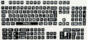 Viziflex KTSB Large Print Keyboard Stickers For Easy Typing