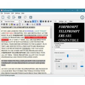 Fortinge FORT-SW-01 Forprompt-dl Software For Prompters (download Vers