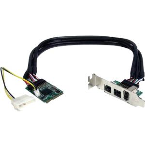 Startech MPEX1394B3 3 Port 2b 1a 1394 Mini Pci Express Firewire Card A