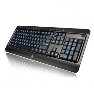 Aluratek AKB505U Large Print Tri-color Illuminated Led Usb Keyboard (r