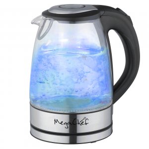 Megachef MGKTL-1761 1.7lt. Glass And Stainless Steel Electric Tea Kett