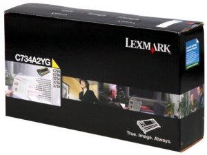 Original Lexmark C734A2YG C73xx73x Yellow Toner Cartridge 6k