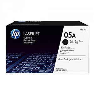 Original Hp HEWCE505D Hp 05a Laserjet Toner Cartridge Dual Pack Black 