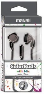 Maxell 4T8501 Color Buds Cbm-slvr5 Earset - Stereo - Silver - Mini-pho