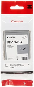 Original Canon 6631B001 (pfi-106pgy) Photo Gray Ink Cartridge (130 Ml)