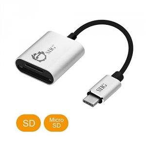 Siig JU-MR0F12-S1 Accessory Ju-mr0f12-s1 Usb-c 2-in-1 Card Reader For 