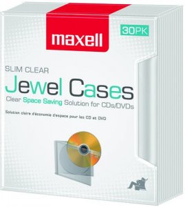 Maxell 190159 30pk Cd-slim30cl Clear Slim