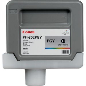 Original Canon 2218B001AA Pfi-302 Ink Tank (330 Ml) Gray Cartridge 221