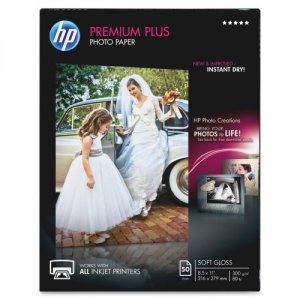 Hp CR667A Hp Premier Plus Inkjet Photo Paper - White - Letter - 8 12 X