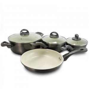 Sunbeam 111939.07 Heston 7 Piece Aluminum Ceramic Nonstick Cookware Se