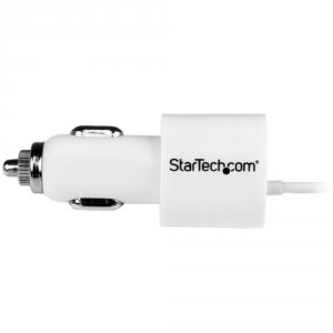 Startech YB0871 .com Dual Port Car Charger With Apple 8-pin Lightning 