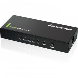 Iogear GHSP8424 4k Ultra Hd 4-port Splitter With Hdmi