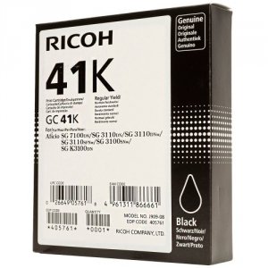 Original Ricoh 405761 Gc41k Black Ink Tank