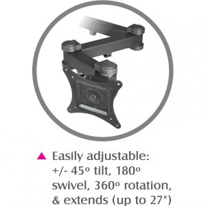 Siig CE-MT0S12-S1 Accessory Ce-mt0s12-s1 Articulating Quad Mount Monit