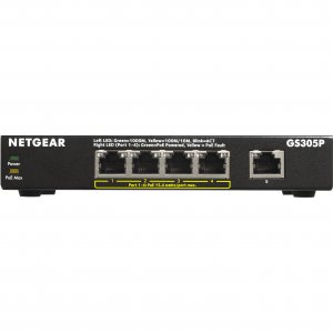 Netgear GS305P-100NAS 5-port Poe Gigabit Ethernet Unmanaged Switch