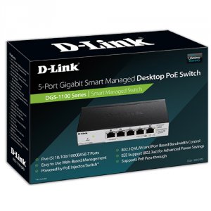 D-link DGS-1100-05PD Network Dgs-1100-05pd Dgs-1100 Smart Managed 5-po