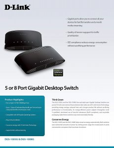 D-link DGS-1005G Network Switch Dgs-1005g 5port Gigabit Unmanaged Swit