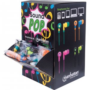 Manhattan 178822 Soudpop Earbud Countertop Display, Fully Assemble, In