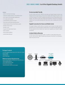 D-link DGS-1008G Network Dgs-1008g 8-port Gigabit Unmanaged Switch 101