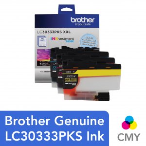 Original Brother LC30333PKS Super High Yield Ink Cartridge 3-pk