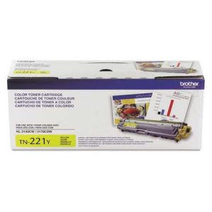 Original Brother TN221Y Yellow Toner Cartridge - Laser - Standard Yiel