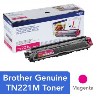 Original Brother TN221M Magenta Toner Cartridge - Laser - Standard Yie