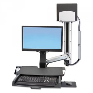 Ergotron 45-270-026 Sit-stand Combo System With Worksurface For Cpu 24