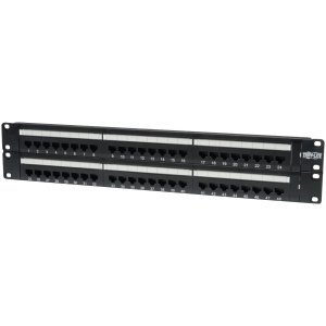 Tripp N252-048 , Patch Panel, 48-port 2u Rackmount, Cat6, 110, 568b, R