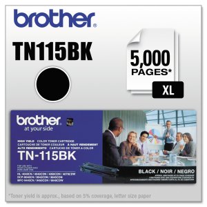 Original Brother TN115BK Toner, , Black, 5,000 Pg Yield