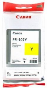 Axis 6708B001AA Canon Pfi-107y Yellow Ink Tank 130ml