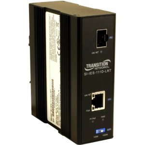 Transition SI-IES-111D-LRT Unmanaged Hardened Poe+ Injector Converter 