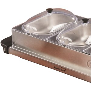 Brentwood BF-315 Triple Buffet Server W Warming Tray