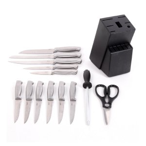 Oster 70561.14 Baldwyn 14 Piece Stainless Steel Cutlery Block Set